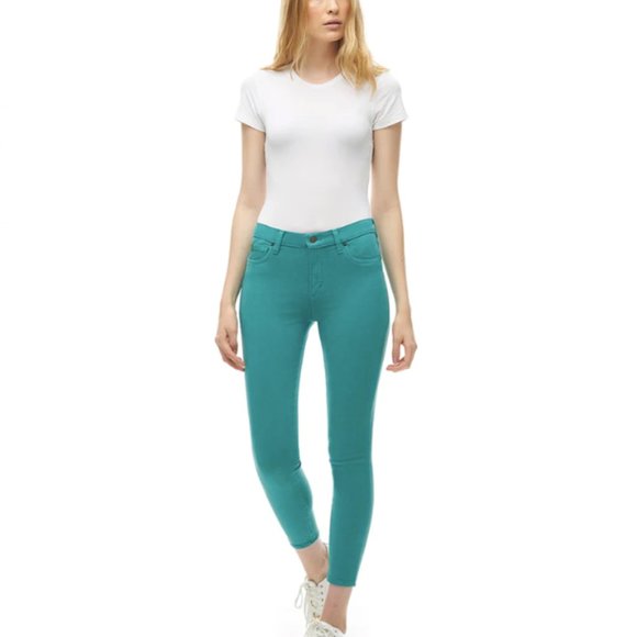 Women's Midrise Skinny Green-Coloured Rachel Yoga Jean - Picture 1 of 9